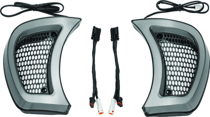 Kuryakyn Tracer Headlight Vent Accents Road Glide - Bull Strap