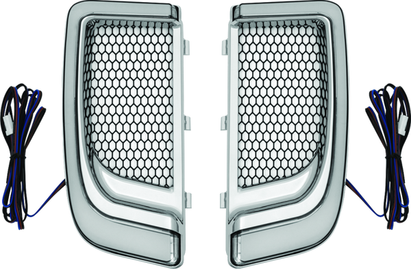 Kuryakyn Tracer Lower Fairing Grill Chrome - Bull Strap