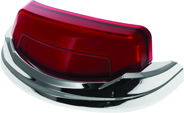 Kuryakyn Tracer Rear Fender Tip Light Chrome Red Lens - Bull Strap