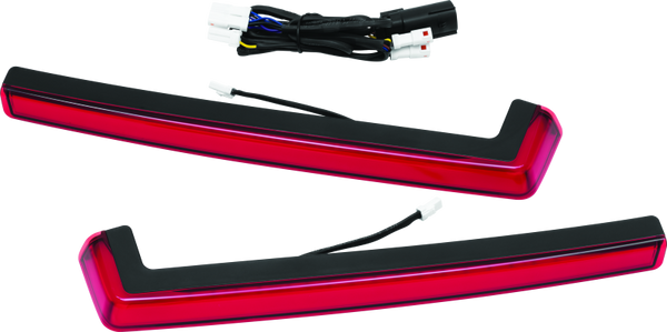 Kuryakyn Tracer Tour Pak Side Lights Red Lens - Bull Strap