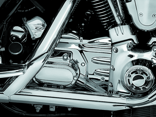 Kuryakyn Transmission Cover 02-06 Touring Models Chrome - Bull Strap