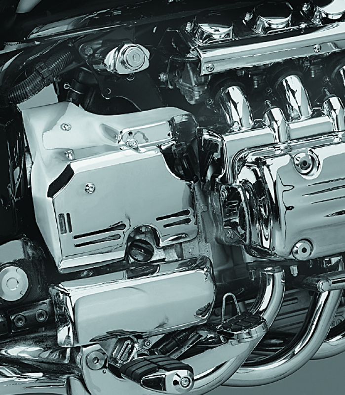 Kuryakyn Transmission Side Cover Set 97-04 Honda Valkyrie Chrome - Bull Strap