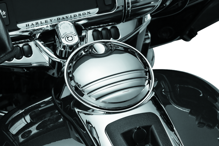Kuryakyn Tri-Line Fuel Door Chrome - Bull Strap