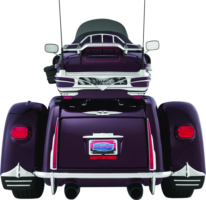 Kuryakyn Trunk Latch/Keyhole Accent For Trikes Chrome - Bull Strap