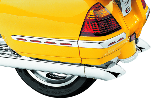 Kuryakyn Turndown Exhaust Extensions 01-17 Honda GL1800 Chrome - Bull Strap