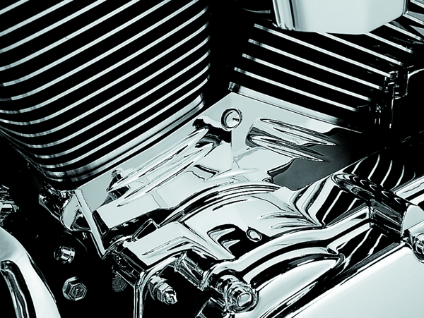 Kuryakyn Twin Cam Cylinder Base Cover 99-06 Chrome - Bull Strap