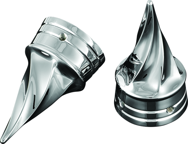 Kuryakyn Twisted Axle Caps Chrome - Bull Strap