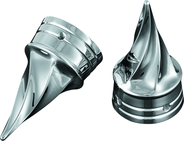 Kuryakyn Twisted Axle Caps Chrome - Bull Strap