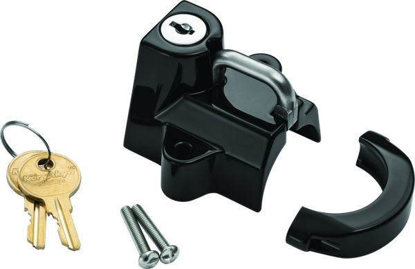 Kuryakyn Universal Helmet Lock 1-1/4-1-1/2 Black - Bull Strap