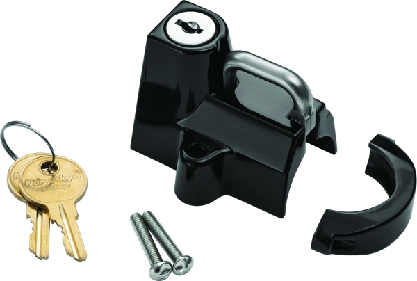 Kuryakyn Universal Helmet Lock 7/8-1-1/4 Black - Bull Strap