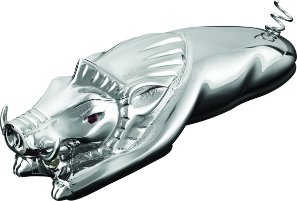 Kuryakyn Wild Boar Fender Ornament Chrome - Bull Strap