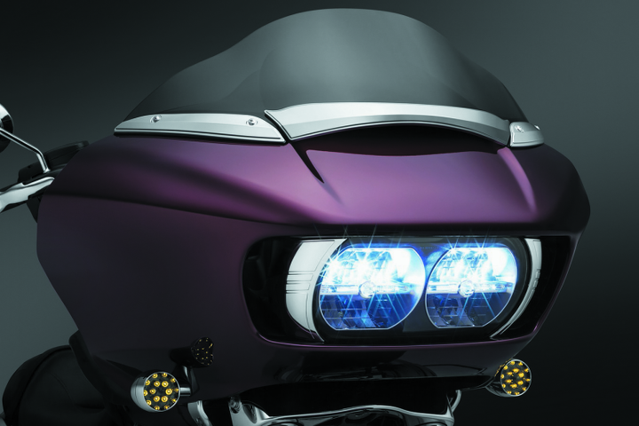 Kuryakyn Windshield Side Trims Chrome - Bull Strap