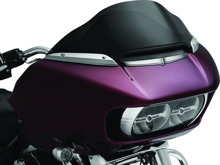 Kuryakyn Windshield Side Trims Chrome - Bull Strap