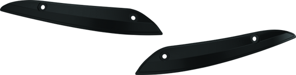 Kuryakyn Windshield Side Trims Gloss Black - Bull Strap