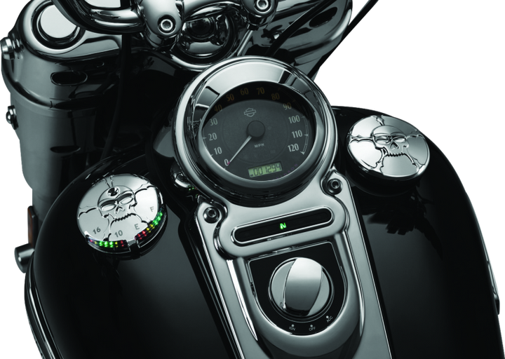 Kuryakyn Zombie Gas Cap Vented Chrome - Bull Strap