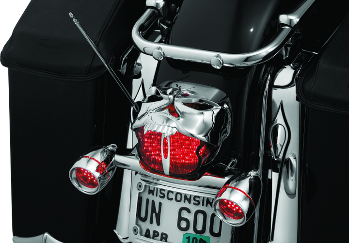 Kuryakyn Zombie Taillight Cover Chrome - Bull Strap