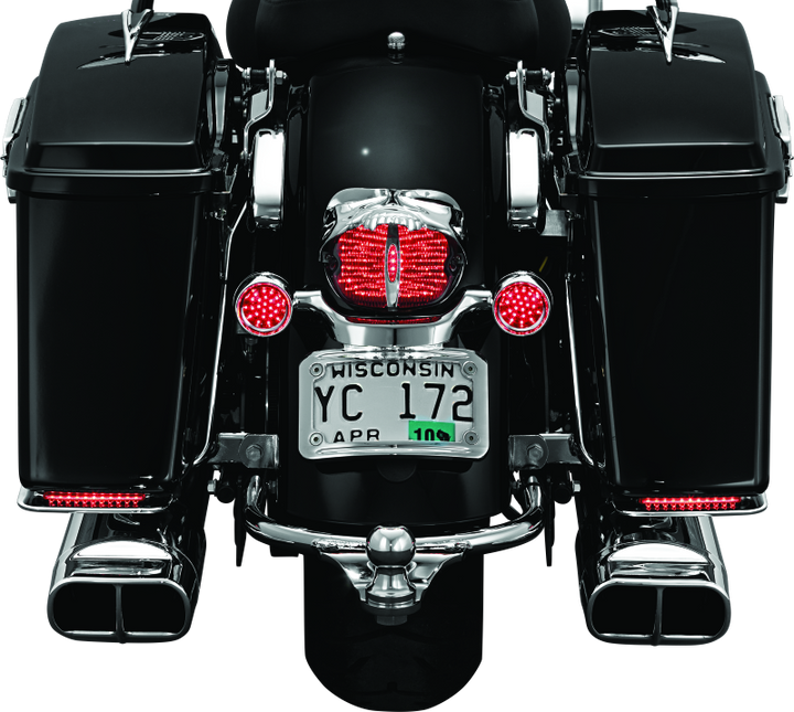 Kuryakyn Zombie Taillight Cover Chrome - Bull Strap