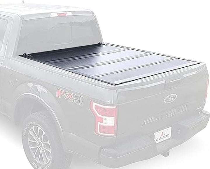 LEER 2017+ Ford Super Duty HF650M 6Ft9In Tonneau Cover - Folding - Bull Strap