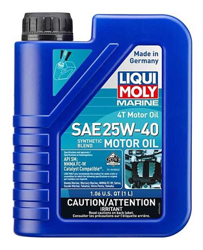 LIQUI MOLY 1L Marine 4T Motor Oil 25W40 - Bull Strap
