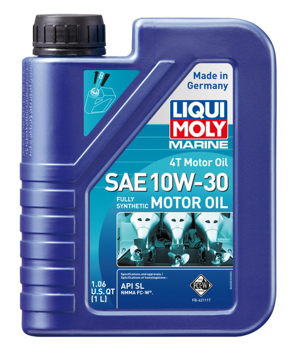 LIQUI MOLY 1L Marine 4T Motor Oil SAE 10W30 - Bull Strap