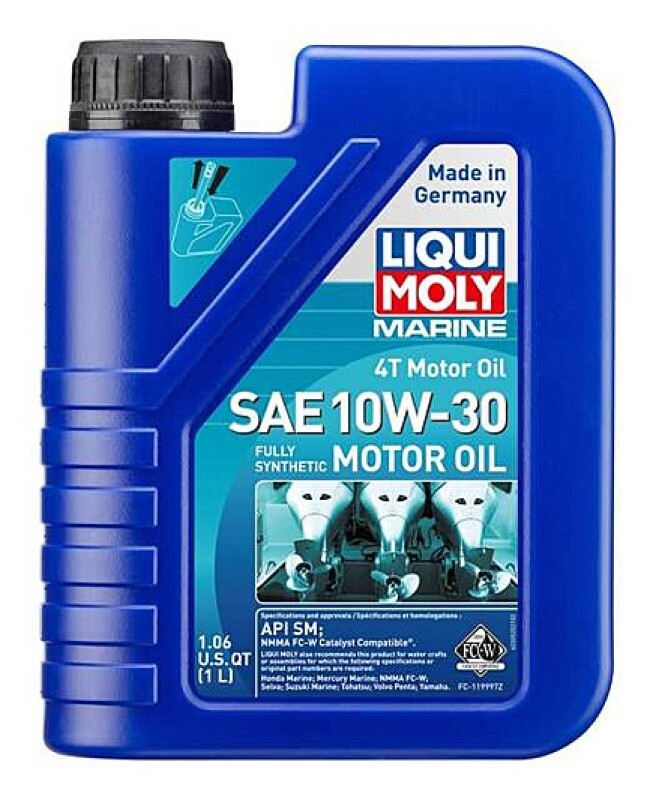 LIQUI MOLY 1L Marine 4T Motor Oil SAE 10W30 - Bull Strap