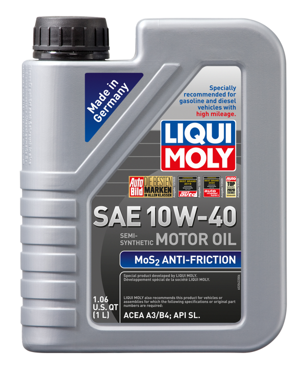 LIQUI MOLY 1L MoS2 Anti-Friction Motor Oil 10W40 - Bull Strap