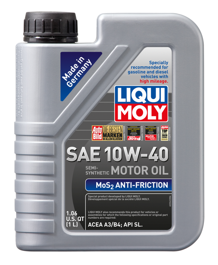 LIQUI MOLY 1L MoS2 Anti-Friction Motor Oil 10W40 - Bull Strap