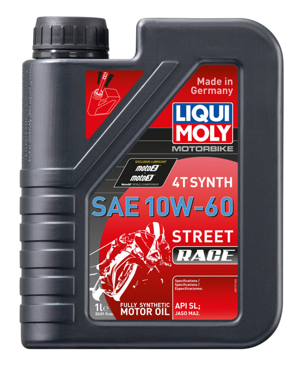 LIQUI MOLY 1L Motorbike 4T Synth SAE 10W60 Street Race - Bull Strap