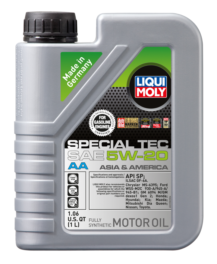 LIQUI MOLY 1L Special Tec AA Motor Oil SAE 5W20 - Bull Strap