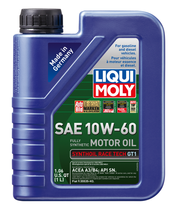 LIQUI MOLY 1L Synthoil Race Tech GT1 Motor Oil SAE 10W60 - Bull Strap