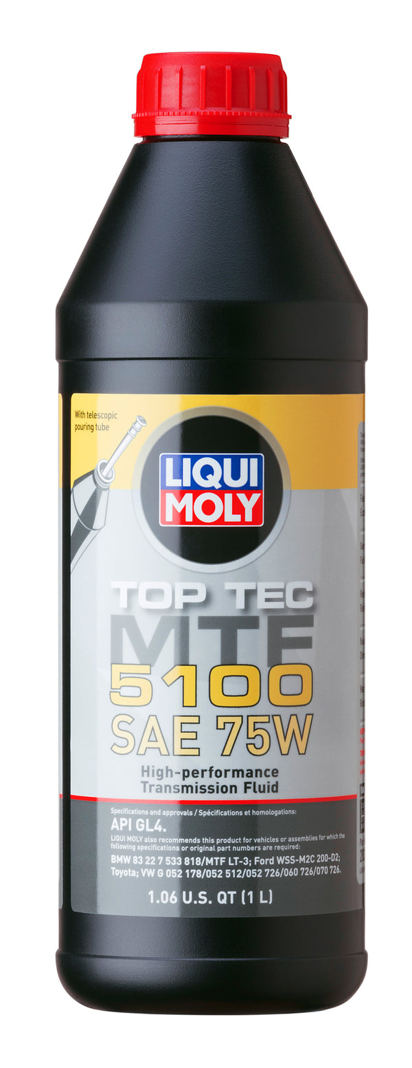 LIQUI MOLY 1L Top Tec MTF 5100 Gear Oil SAE 75W - Bull Strap