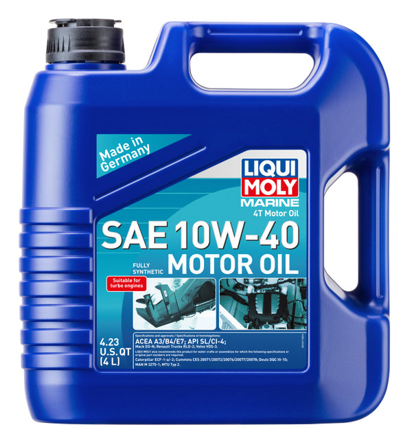 LIQUI MOLY 4L Marine 4T Motor Oil SAE 10W40 - Bull Strap