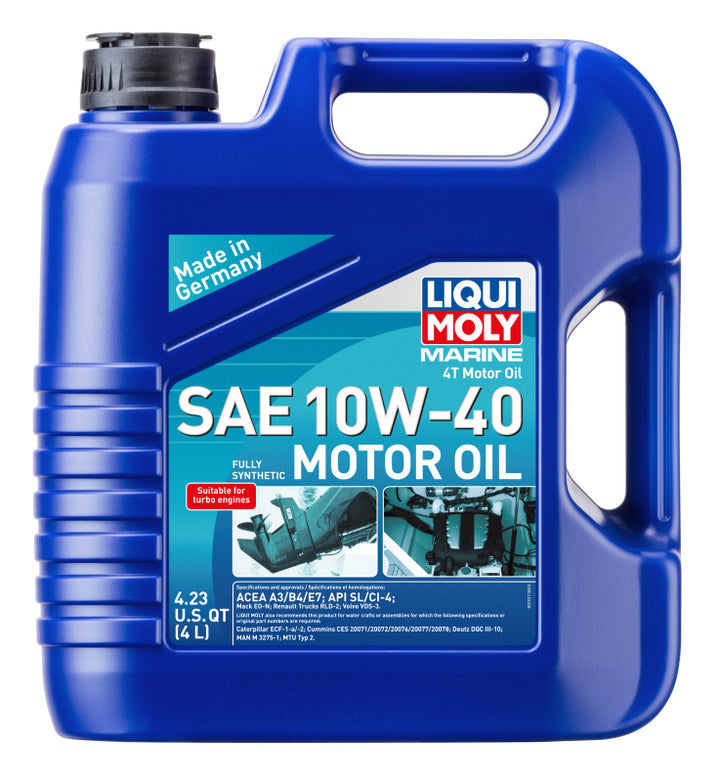LIQUI MOLY 4L Marine 4T Motor Oil SAE 10W40 - Bull Strap