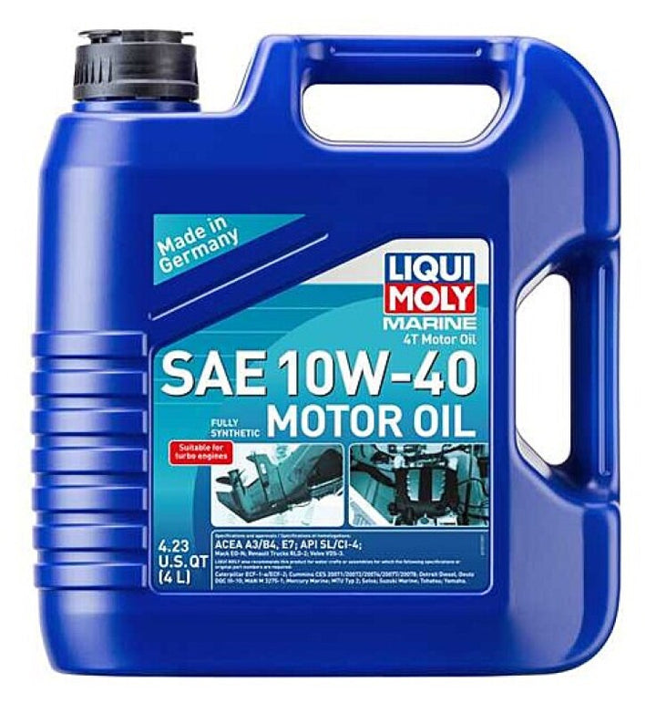 LIQUI MOLY 4L Marine 4T Motor Oil SAE 10W40 - Bull Strap
