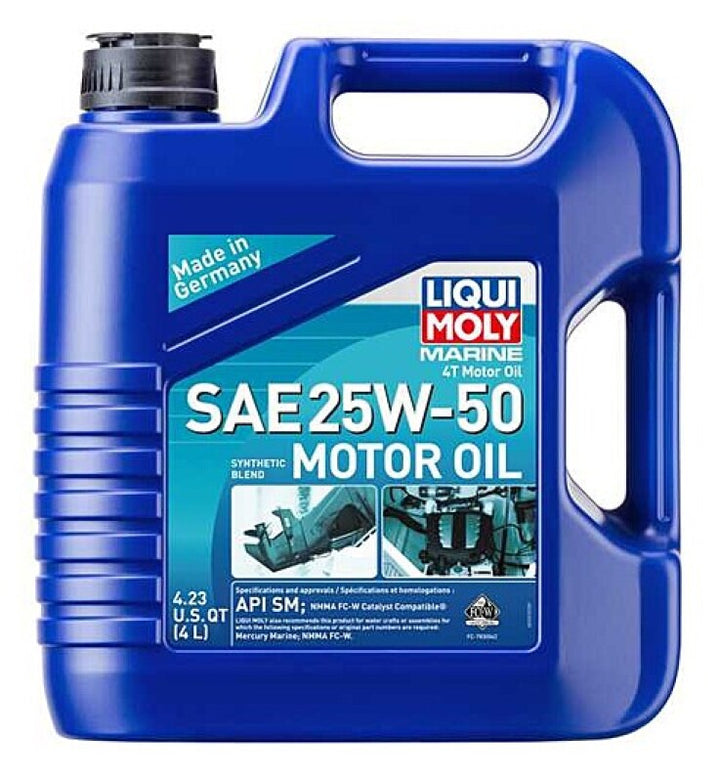 LIQUI MOLY 4L Marine 4T Motor Oil SAE 25W50 - Bull Strap