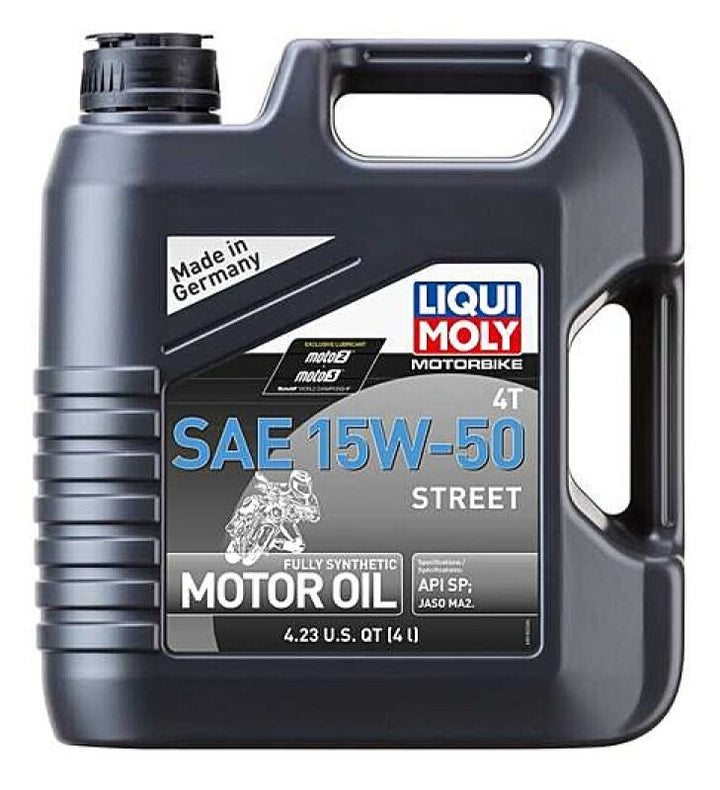 LIQUI MOLY 4L Motorbike 4T SAE 15W50 Street - Bull Strap