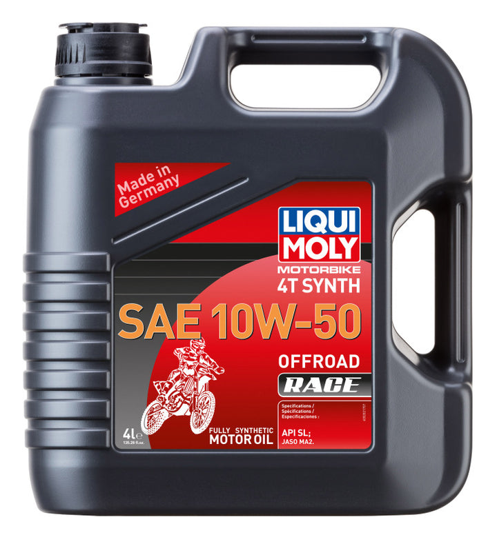 LIQUI MOLY 4L Motorbike 4T Synth SAE 10W50 Offroad Race - Bull Strap