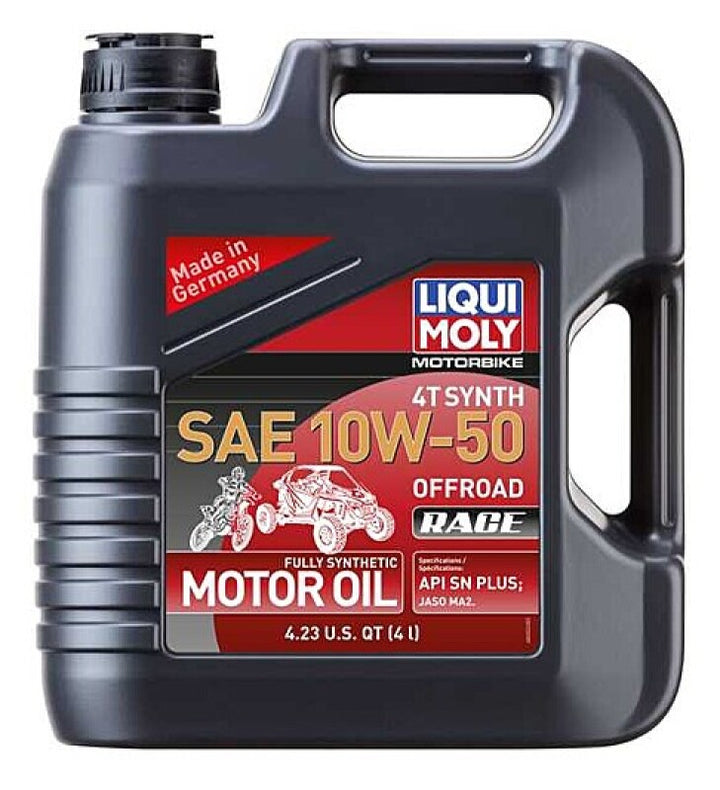 LIQUI MOLY 4L Motorbike 4T Synth SAE 10W50 Offroad Race - Bull Strap