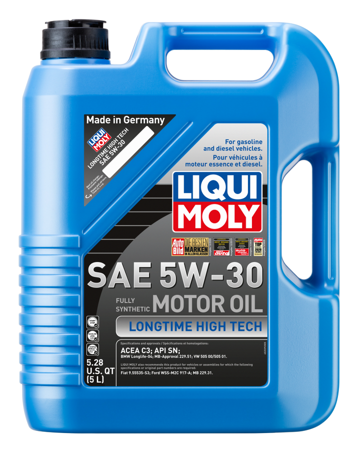 LIQUI MOLY 5L Longtime High Tech Motor Oil SAE 5W30 - Bull Strap