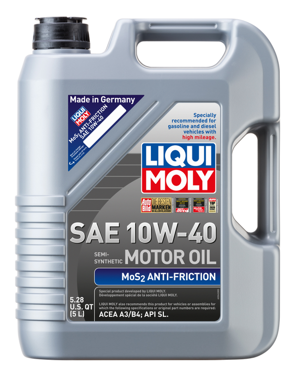 LIQUI MOLY 5L MoS2 Anti-Friction Motor Oil 10W40 - Bull Strap