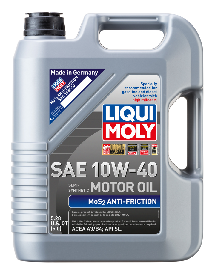 LIQUI MOLY 5L MoS2 Anti-Friction Motor Oil 10W40 - Bull Strap