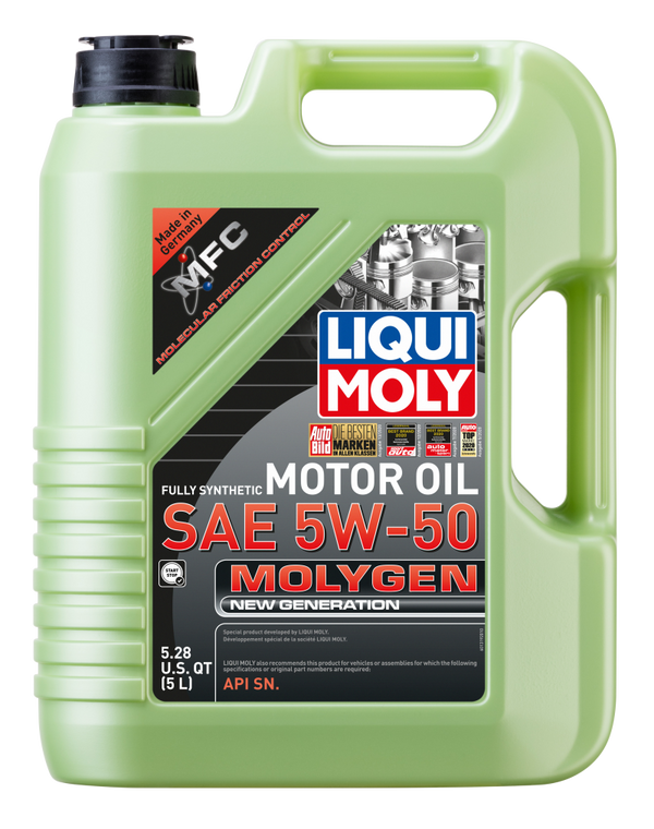 LIQUI MOLY 5L Molygen New Generation Motor Oil SAE 5W50 - Bull Strap