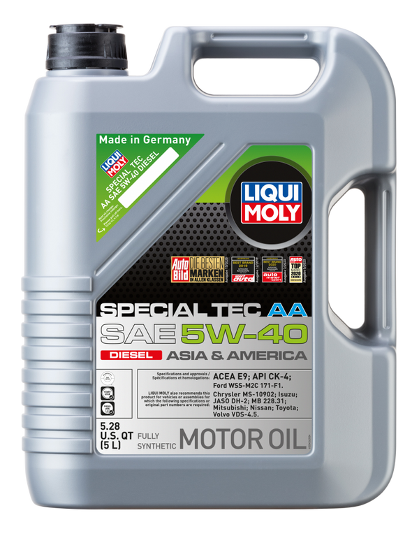 LIQUI MOLY 5L Special Tec AA Motor Oil SAE 5W40 Diesel - Bull Strap