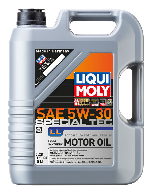 LIQUI MOLY 5L Special Tec LL Motor Oil SAE 5W30 - Bull Strap