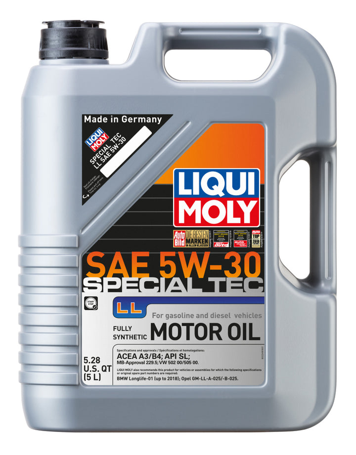 LIQUI MOLY 5L Special Tec LL Motor Oil SAE 5W30 - Bull Strap