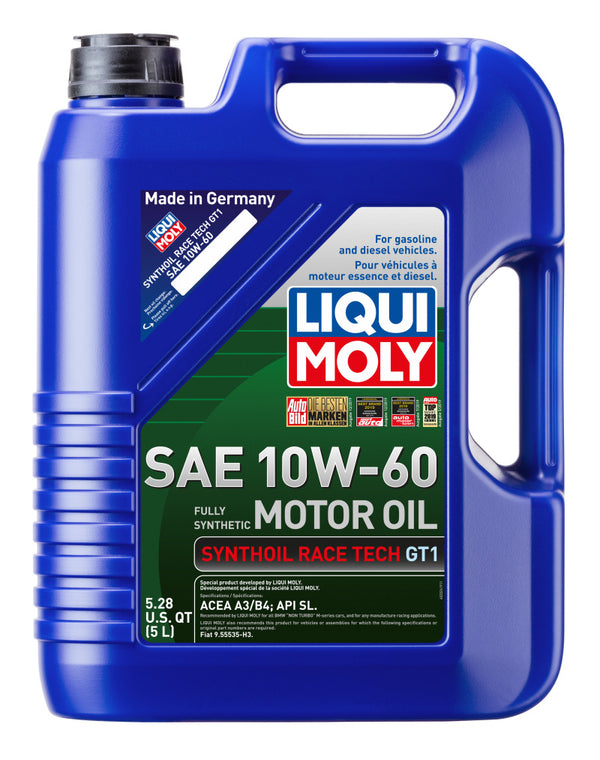 LIQUI MOLY 5L Synthoil Race Tech GT1 Motor Oil SAE 10W60 - Bull Strap