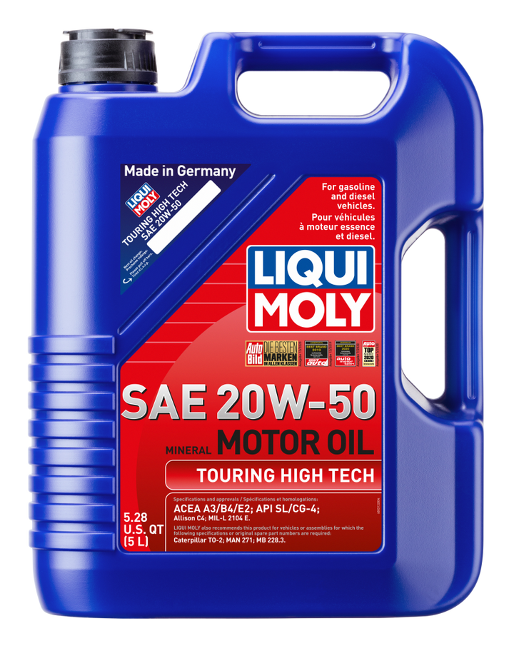 LIQUI MOLY 5L Touring High Tech Motor Oil SAE 20W50 - Bull Strap