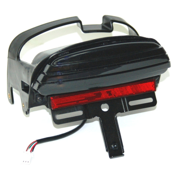 Letric Lighting 08-13 Dyna Fat Bob FXDF Replacement LED Taillight - Smoked - Bull Strap