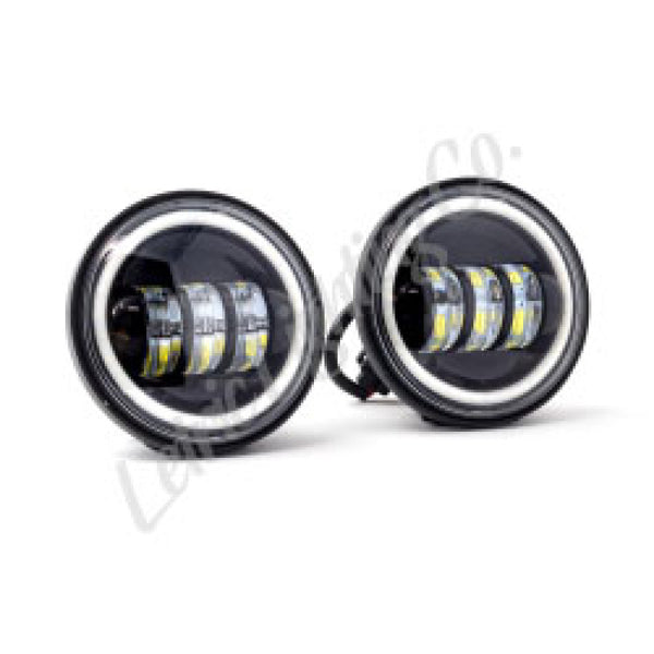 Letric Lighting 4.5in Passing Lamps W/Halo Blk - Bull Strap