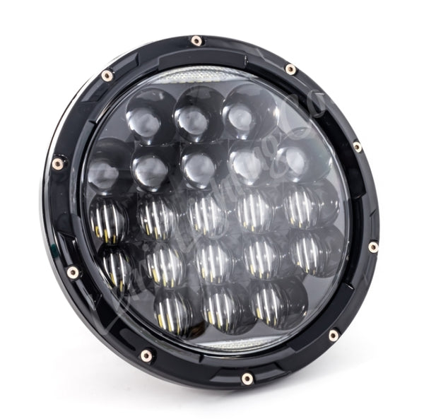 Letric Lighting 7in Led Aggressive Headlght Blk - Bull Strap